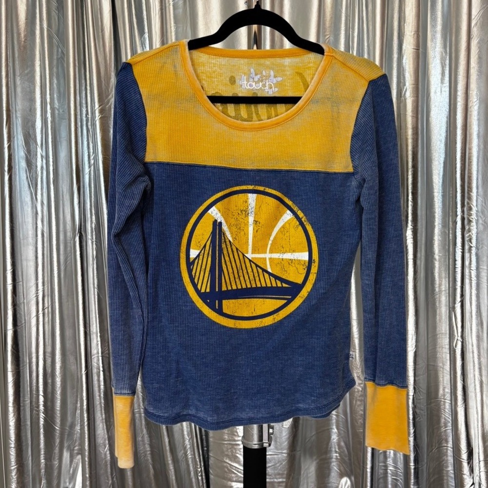 Touch Golden State Warriors Blue & Gold Thin Thermal Long Sleeve Top
